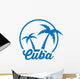 Icono Plano Cuba En Wall Decal