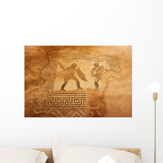 Kourion Mosaic House Gladiators Wall Decal