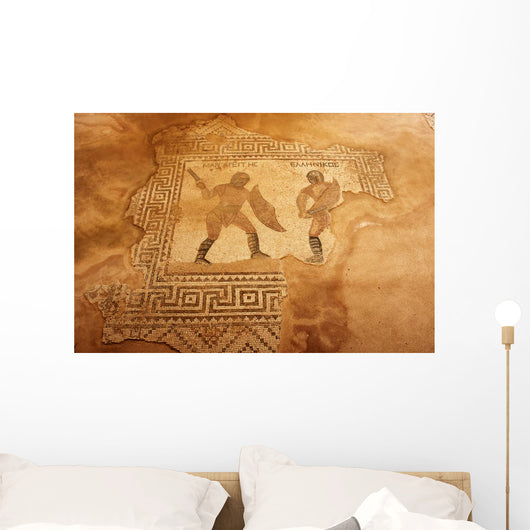 Kourion Mosaic House Gladiators Wall Decal