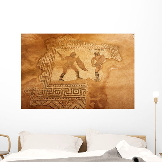 Kourion Mosaic House Gladiators Wall Decal
