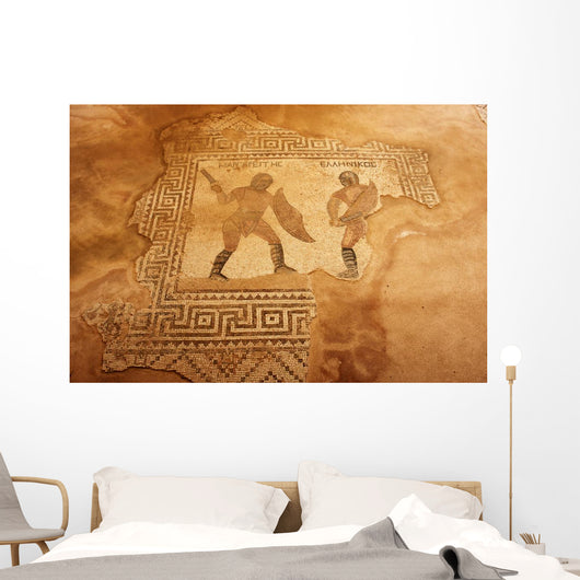 Kourion Mosaic House Gladiators Wall Decal