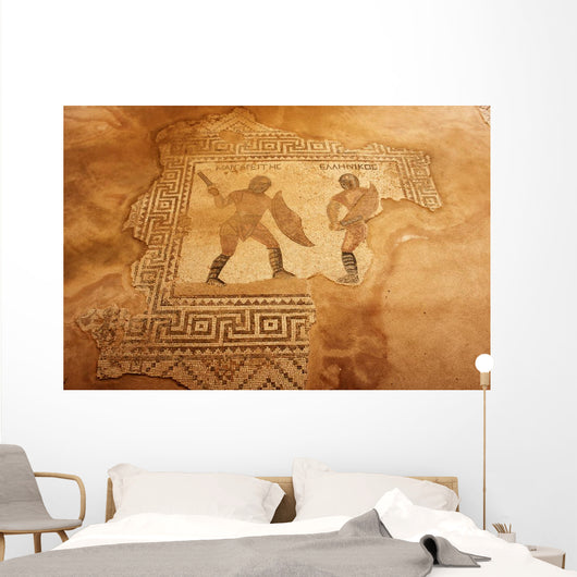 Kourion Mosaic House Gladiators Wall Decal