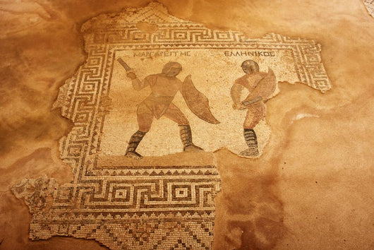 Kourion Mosaic House Gladiators Wall Decal
