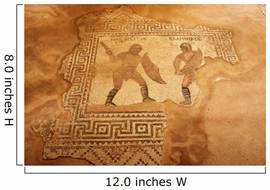 Kourion Mosaic House Gladiators Wall Decal