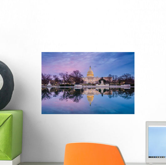 United States Capitol Sunset Wall Decal