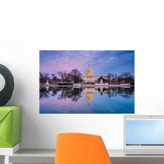 United States Capitol Sunset Wall Decal