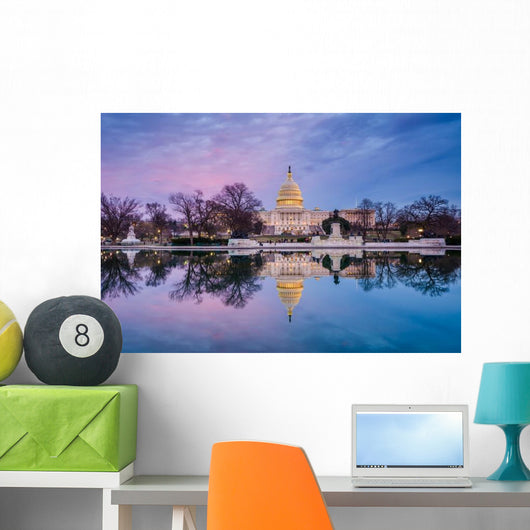United States Capitol Sunset Wall Decal
