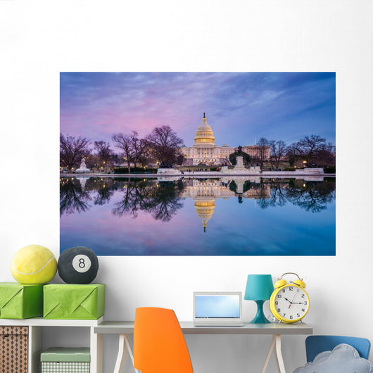 United States Capitol Sunset Wall Decal