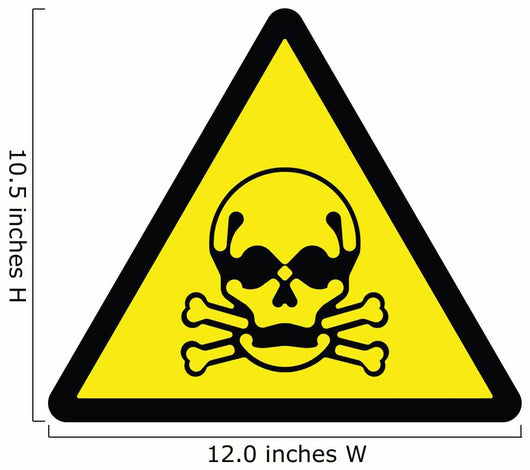 Toxic Hazard Sign Wall Decal