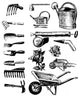 Vintage Garden Tools Wall Stickers Wall Decal