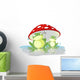 Two Frogs under Mushroom Wall Decal
