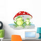 Two Frogs under Mushroom Wall Decal