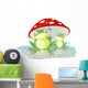Two Frogs under Mushroom Wall Decal
