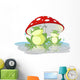 Two Frogs under Mushroom Wall Decal