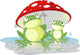 Two Frogs under Mushroom Wall Decal