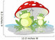 Two Frogs under Mushroom Wall Decal