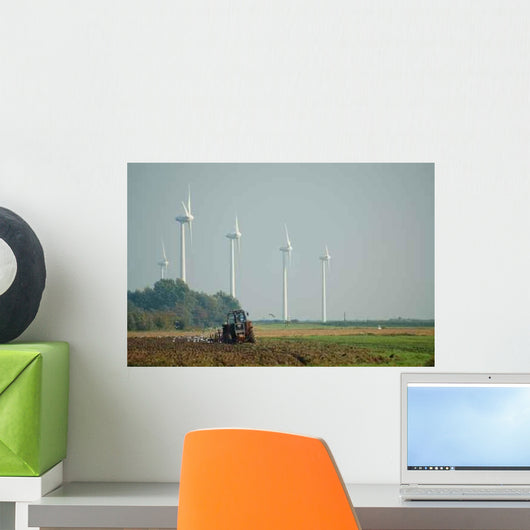 Tractors and Wind Turbines Wall Decal