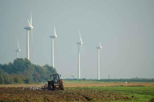 Tractors and Wind Turbines Wall Decal