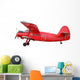 Red Airplane Biplane Wall Decal