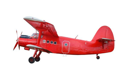 Red Airplane Biplane Wall Decal