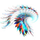 Rainbow Feathers Wall Decal
