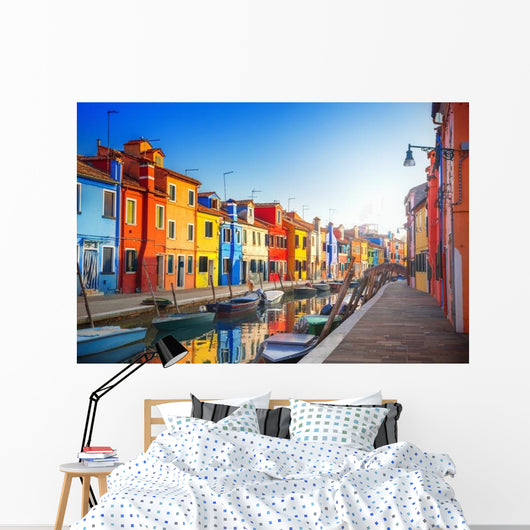 Colorful Houses Burano Venice Wall Decal