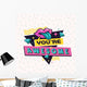 90's Style Label Vector Wall Decal Design 2