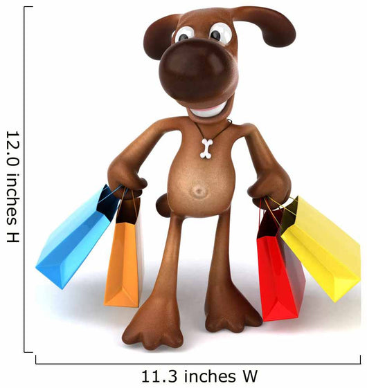 Shopping Dog Wall Decal