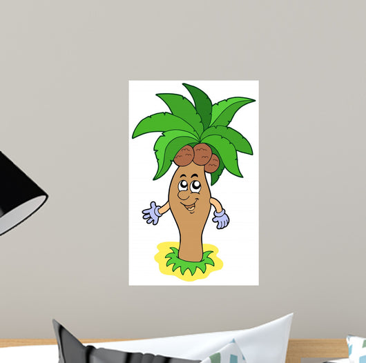 Cartoon Palm Tree Wall Decal
