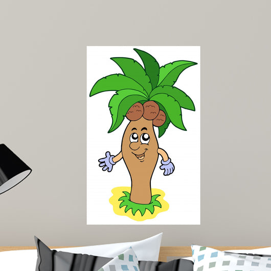 Cartoon Palm Tree Wall Decal