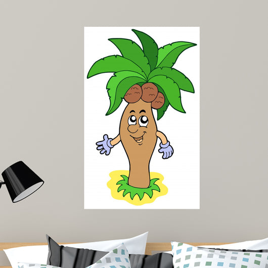 Cartoon Palm Tree Wall Decal
