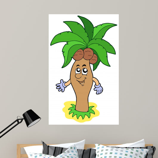 Cartoon Palm Tree Wall Decal