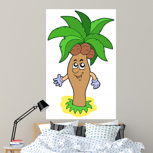 Cartoon Palm Tree Wall Decal