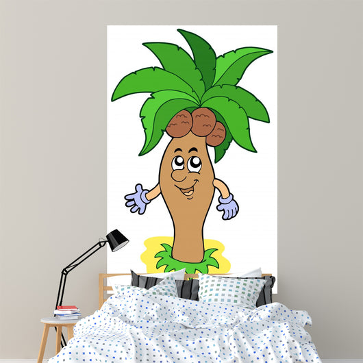 Cartoon Palm Tree Wall Decal