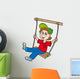 Boy on swing Wall Decal