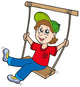 Boy on swing Wall Decal
