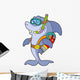 Shark Scuba Diver Wall Decal