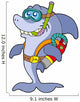 Shark Scuba Diver Wall Decal