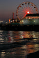Santa Monica Pier Dusk Wall Decal
