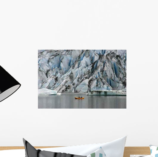 Kayaking Glacier Wall Decal