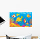Coral Fishes Turtle and Wall Decal