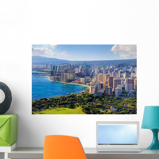Spectacular Honolulu City Oahu Wall Decal