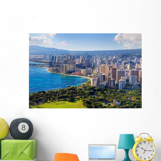 Spectacular Honolulu City Oahu Wall Decal