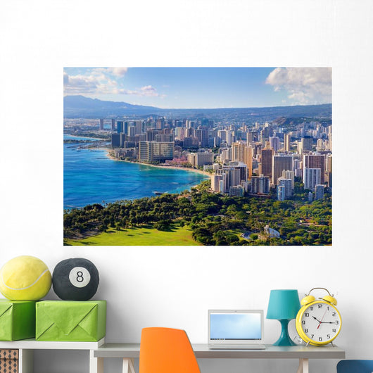 Spectacular Honolulu City Oahu Wall Decal