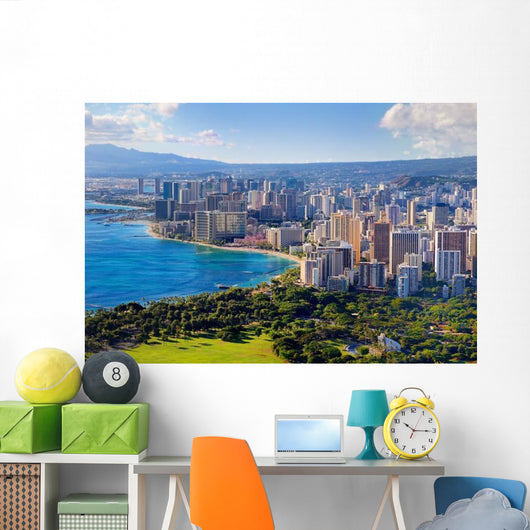 Spectacular Honolulu City Oahu Wall Decal