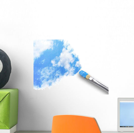 Paintbrush Painting Clouds Sky Wall Decal