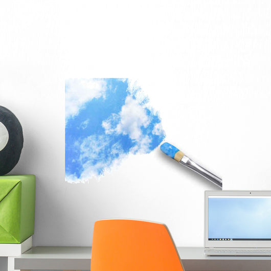 Paintbrush Painting Clouds Sky Wall Decal