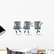 Cartoon Robots Funny Electronics Wall Decal Sticker Set