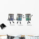 Cartoon Robots Funny Electronics Wall Decal Sticker Set