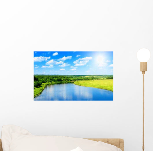 River and Summer Nature Wall Decal Design 2